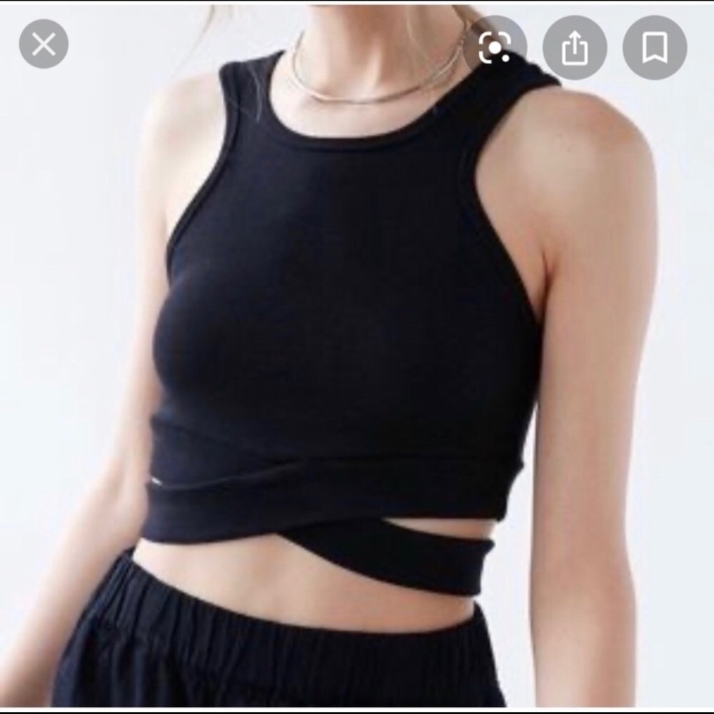 Cheap Monday criss-cross crop top